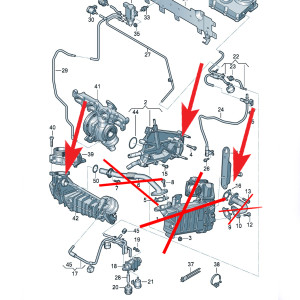 Bypass, zestaw do usunięcia chłodnicy spalin EGR 2.0 TDI MAN TGE / VW Crafter / Transporter T6