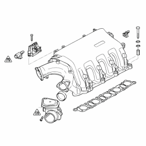 Zestaw 8 sztuk zaślepek kolektora ssącego z uszczelkami BMW 7 E65 745d 4.4 V8 M67N