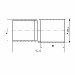 Końcówka-redukcja tłumika 2,25-2,75", 57-70mm