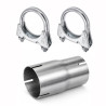 Redukcja wydechu nierdzewna roztłoczenie 42/50mm INOX wsuwka
