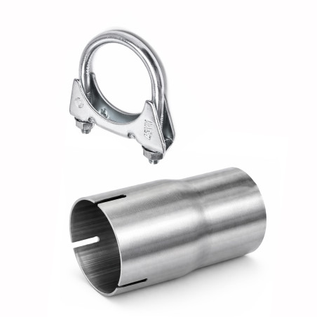 Redukcja wydechu nierdzewna roztłoczenie 45/57mm INOX wsuwka