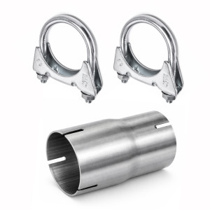 Redukcja wydechu nierdzewna roztłoczenie 45/45mm INOX wsuwka