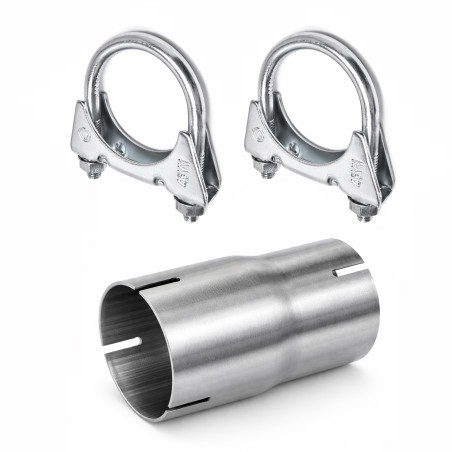 cRedukcja wydechu nierdzewna roztłoczenie 80/80mm INOX wsuwka