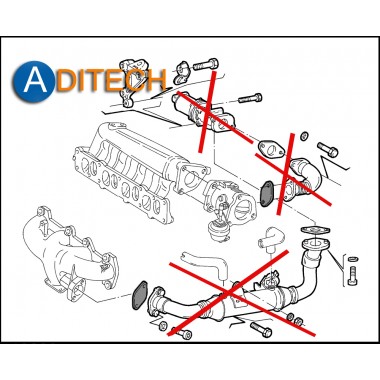 550 Zestaw zaślepka EGR Fiat Alfa 1.9 8V 2.4 JTD