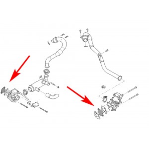 544 Zaślepka EGR FORD CITROEN VOL 1.4 1.6 TDCi HDI