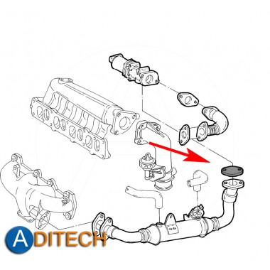003 ZAŚLEPKA EGR JTD 1,9 8v 2,4 10v FIAT ALFA kpl