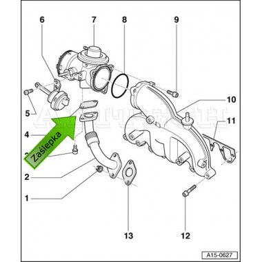 013 Zaślepka EGR 1.5 mm VW AUDI SEAT SKODA TDI