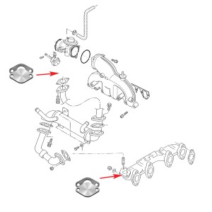 055 Zestaw zaślepek EGR TDI VW AUDI SKODA SEAT