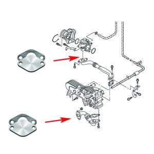 055 Zestaw zaślepek EGR TDI VW AUDI SKODA SEAT