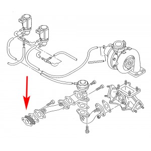 064 Zaślepka EGR VW AUDI SEAT SKODA V6 2.5 TDI