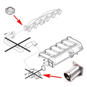 F93 Zamiennik zaślepka EGR BMW 2.0 2.5 3.0 D M47 M57