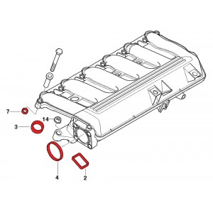 Zestaw 6 sztuk 33 mm zaślepek kolektora ssącego BMW z O-Ringami z Vitonu wraz z kompletem uszczelek kolektora ssącego