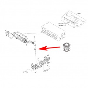 204 Uszczelka EGR 1.7 CRDi KIA HYUNDAI 116, 136 KM