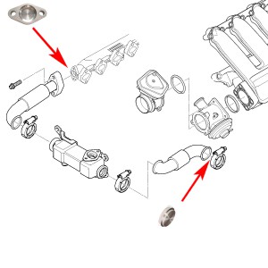 2880 Zaślepka EGR BMW 2.0 3.0 D M47 M47N M57 M57N M51