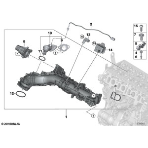 Zaślepka klap kolektora ssącego BMW B47 2.0D B37 1.5D