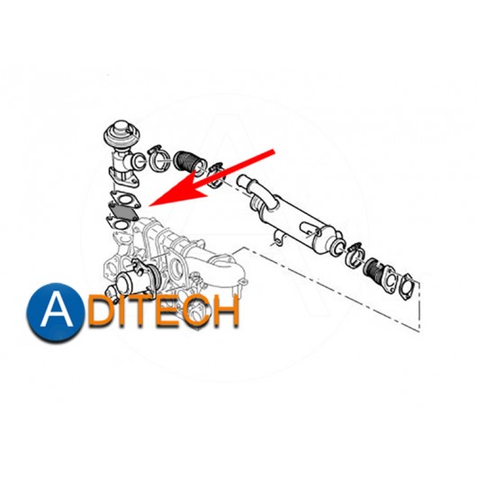 527 Zaślepka EGR Ford, Citroen, Peugeot 2.0 8V HDI - ADITECH