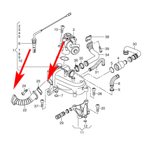 WZ003 Zaślepka EGR Audi VW Porsche 2.7 3.0 TDI