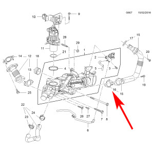 W005 Zaślepka EGR Opel Antara Insignia B20DTH