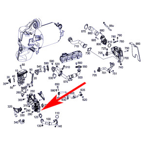 W018 Zaślepka EGR Mercedes-Benz OM 654.920