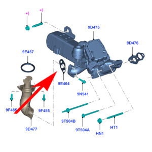 2613 Zaślepka EGR Ford Citroen Peugeot 2.0 HDi TDCi DW10CTED4