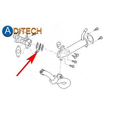 541 Zaślepka zaworu EGR dla samochodów Transit, Boxer, Jumper, Ducato z silnikami 2.2, 2.4 TDCi, JTDM, HDI