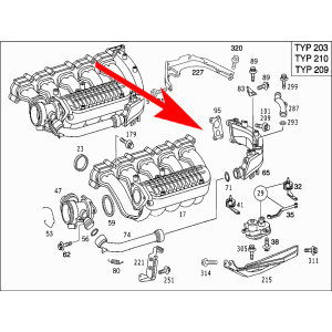 W046 Zaślepka EGR Mercedes OM 612.962, 611.961, 646.963