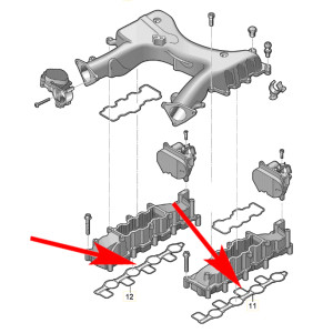 Zaślepki kolektora ssącego Audi VW Porsche z silnikami 4.2 V8 TDI