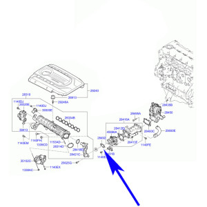 604 Zaślepka EGR 1.7 CRDi KIA HYUNDAI 116, 136 KM