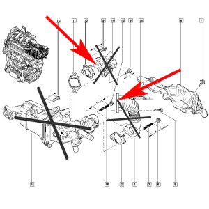 W057k Zaślepka zaworu EGR RENAULT OPEL FIAT 1.6 dCi, d, CDTI