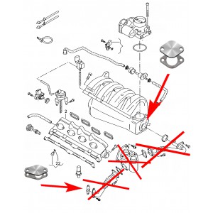 665 Zaślepka zaworu EGR Audi, Skoda VW 1.6 FSI BLF,
