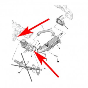 K017 Zaślepka zaworu EGR Peugeot Citroen 2.2 HDI Ford 2.2 TDCi