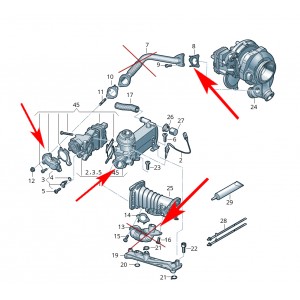 Y001 Zaślepka zaworu EGR Audi A4 A5 A6 A7 Q7 VW Amarok 3.0 TDI CRT CZV DDX CZZ