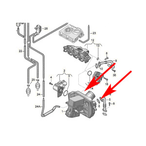 629 Zaślepka zaworu EGR VW Transporter T5 z silnikami 2.0 BiTDI CFCA