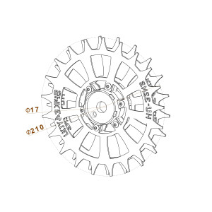 KO10 Koła do robota koszącego HUSQVARNA AUTOMOWER 305, 310, 315, 315X, 415X, 415XI stal nierdzewna 3mm