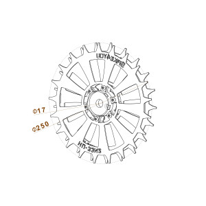 KO11 Koła do robota koszącego HUSQVARNA AUTOMOWER 420, 320, 430X, 440 stal nierdzewna 3mm