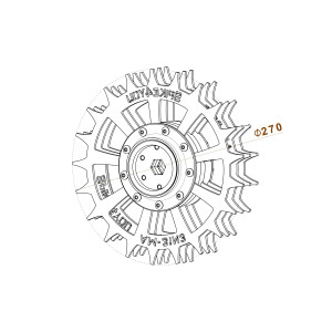 KO23 Koła do robota koszącego AMBROGIO L25I PROTECH, L35I PROTECH, L250I ELITE, L250I ELITE S+ stal nierdzewna 3mm