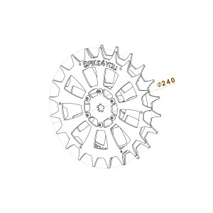 KO21 Koła do robota koszącego STIHL iMOW 5.0 , 6.0. 7.0 stal Nierdzewna 3mm