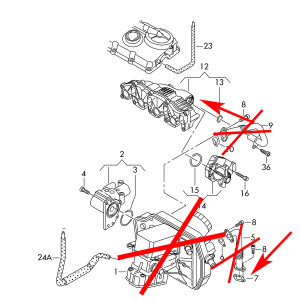 VW Transporter 2.0 Bi TDI CFCA Zestaw do usuwania/demontażu chłodnicy EGR i EGR