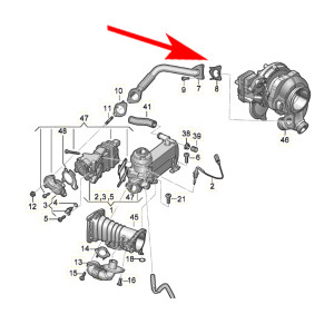 W117 Zaślepka zaworu EGR 059131357P 059131357R Audi VW 3.0 TDI