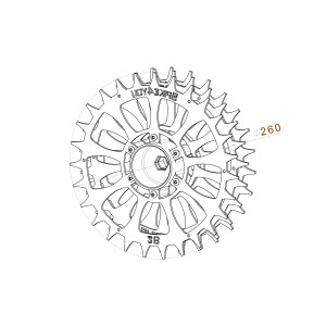 KO28 Koła do robota koszącego Ambrogio: L75, L85 Stiga Autoclip: 127, 325, 328 stal nierdzewna 3mm