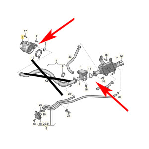 W118 Zaślepka EGR Audi VW Porsche 3.0 TDI V6 T2P T7V Silnik 245KM 286KM DEUA DENA
