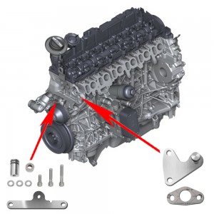 898/3 Zestaw do usunięcia układu EGR w silnikach BMW N47 N47S E90 E91 92 93 F07 F10 F11 2.0 Diesel