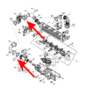 Zestaw do zaślepienia EGR Claas Arion 500 600 640 Cmatic Hexashift OEM 0011469650
