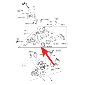 Zaślepka EGR Jaguar, Land Rover 3.0 V6 TDV6 SDV6 2993cm – LR078916 T2H18310