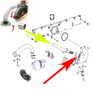 Zaślepka EGR Mercedes Actros MP4/MP5 Antos Arocs OM 470 10,7L – zestaw