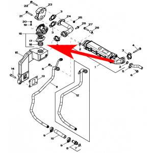 Zaślepka zaworu EGR John Deere 6000 7000 8000 9000 – RE543308
