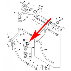 Zaślepka zaworu EGR John Deere 6000 7000 8000 9000 – RE543308